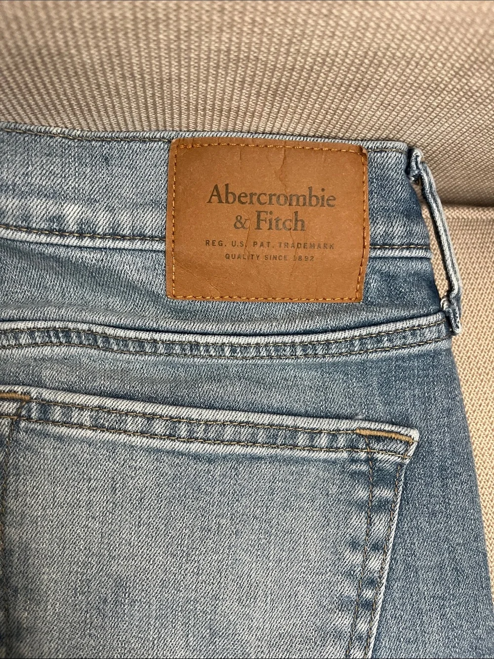 Abercrombie & Fitch Light Wash Slim Straight Jeans